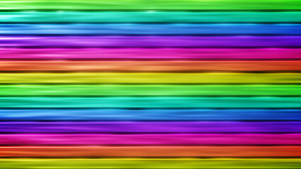bunter Hintergrund, regenbogenfarbene glänzende Metallstreifen