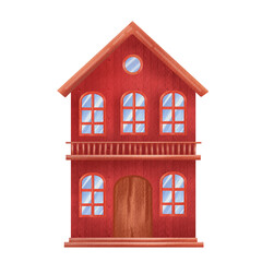 Illustration of a Red House 