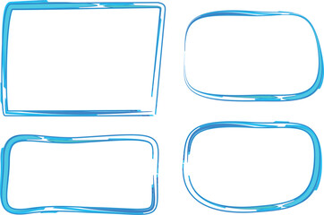light blue paint colourful abstract curved lines frames shapes
