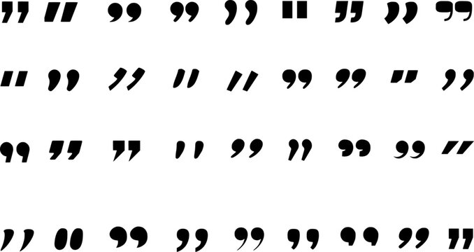 Quote mark. Quotes icon set. Quote symbol. Simple quotes collection. Quote icon vector illustration, Set of quote mark . Quotation mark icon collection