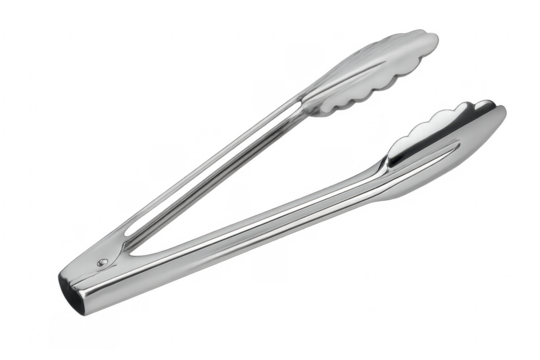 Stainless steel kitchen tongs for cooking and serving