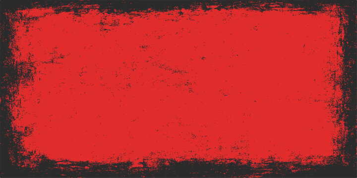 Old textured red grunge pattern with a dark vintage frame perfect for a Christmas or blood-themed art wallpaper design. Abstract dark red background Dramatic fiery bloody. Halloween red background, 3d