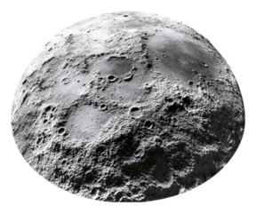Detailed lunar surface with numerous craters highlighting celestial body's rugged terrain