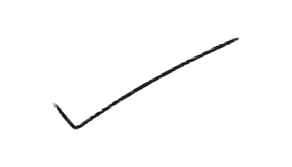Hand-drawn black check mark symbol on white background. Minimalist ink stroke design representing approval, success, and completion. Perfect vector for icons, graphics, and creative projects.