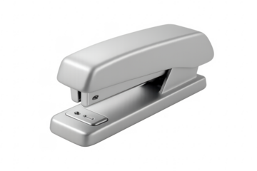 Silver office stapler organizing documents and paperwork