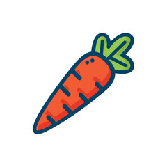 Cartoon carrot illustration vector icon character