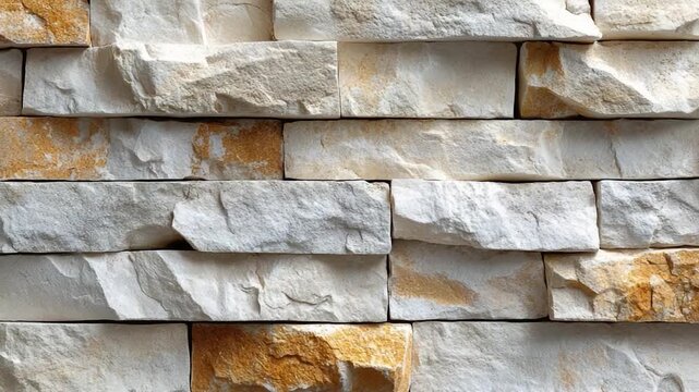 Close-up shot of a stone wall with a fire hydrant installed