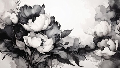 beautiful colorful flowers border frame background with copy space, graphic resource