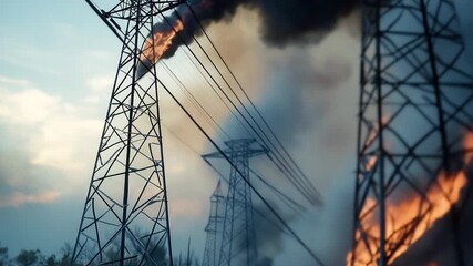 A fire burning in mid-air, often used as an atmospheric or dramatic element in various scenes