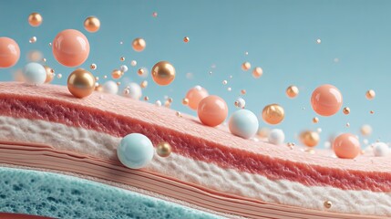 Discovering potent skin rejuvenation ingredients with luxurious spheres floating around dermal layers