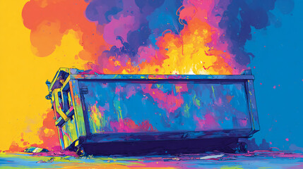 Colorful Dumpster Fire