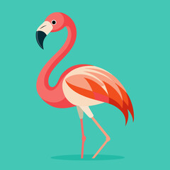 Vibrant flamingo illustration vector scalable graphic for tropical designs and wildlife themes silhouette White background