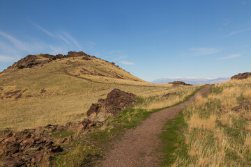 Dooley Knob trail on Antelope Island State Park, Utah