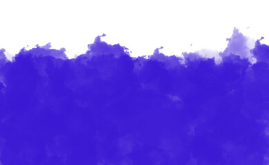 Abstract blue watercolor splash isolated on transparent background