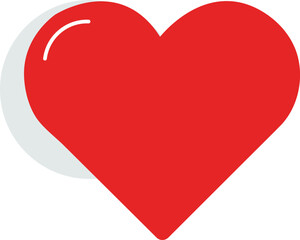 Modern Heart Symbol Vector Illustration Classic Love, Health and Favorite Icon in Minimal Clean Style for Romance, Wellness and UI Design