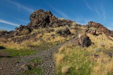 Dooley Knob trail on Antelope Island State Park, Utah