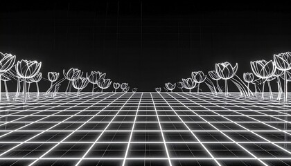 beautiful colorful flowers border frame background with copy space, graphic resource