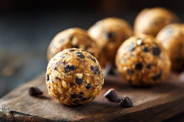 Obraz premium Nutritious No-Bake Energy Bites: Homemade Peanut Butter Protein Balls for Healthy Snacking