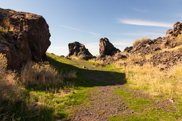Dooley Knob trail on Antelope Island State Park, Utah