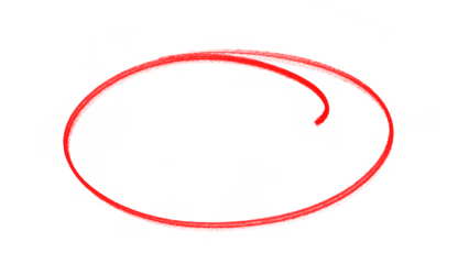 Hand-drawn red circles and ovals for highlighting, Red circle brush stroke marker highlighter PNG