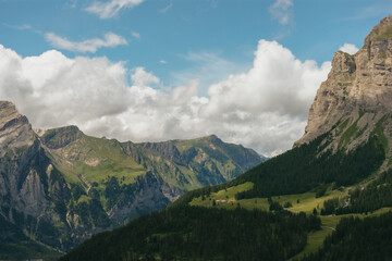 Obraz premium Mountain Landscape View near Kandersteg Switzerland