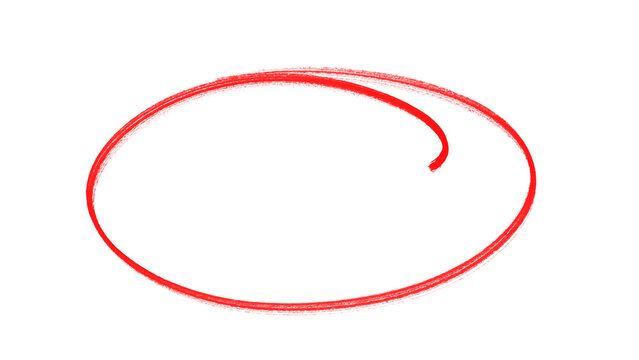 Hand-drawn red circles and ovals for highlighting, Red circle brush stroke marker highlighter PNG