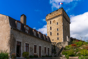 Medieval castle of Lourdes, in the Hautes Pyrenees, Occitanie, France