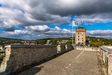 Medieval castle of Lourdes, in the Hautes Pyrenees, Occitanie, France