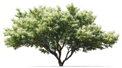 Fototapeta premium Lush Three-Dimensional Trees. Isolated Shrubs for Gorgeous Backyard Landscaping. Clipping Mask Ready for Creative Compositions.