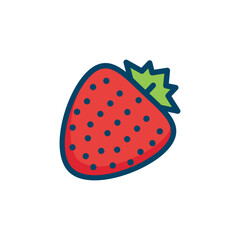 Strawberry vector illustration on white background