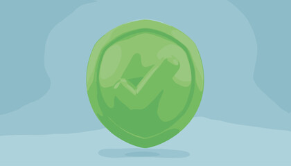 A vibrant 3D render of a green shield icon featuring a prominent checkmark, symbolizing approval, success, and security against a clean, soft blue background, perfect for digital interfaces and