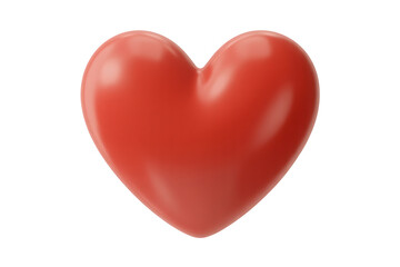 Fototapeta premium Vibrant red heart shape, symbolizing love, affection, and care, a universal emblem.