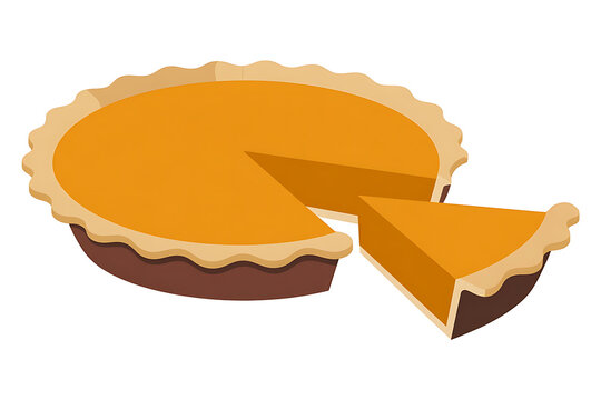 Golden-orange filling inside a flaky crust, a slice removed, showcasing a delicious dessert.