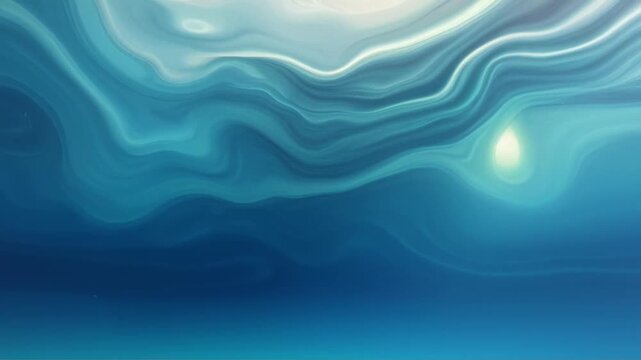 Abstract liquid patterns with deep blue and teal colors, inspired by underwater ocean currents