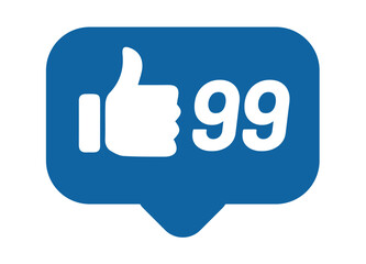 Balões de conversas e textos, likes,  contagem like