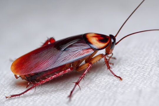 Oriental Roach: Close-Up of a Pest Insect in Its Natural Habitat