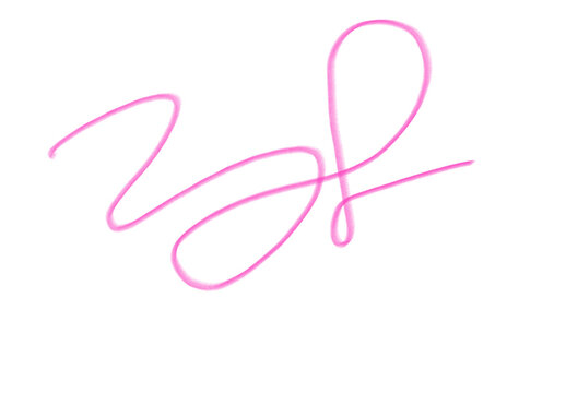 Hand made Abstract pink scribble line simple vector illustration By Adobe Fresco for creative design