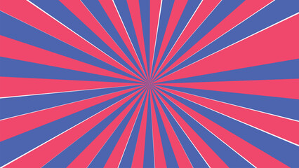 Blue and red sunburst pattern illustration