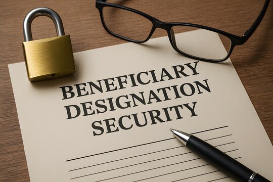 Beneficiary designation security on the concept of estate planning and legacy.
