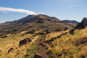 Dooley Knob trail on Antelope Island State Park, Utah