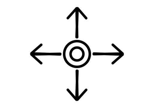 Icono negro de flechas indicando ampliaci&oacute;n