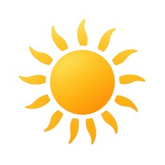 A radiant, yellow sun shines brightly, its gentle glow casting warmth on a clear, blue sky day.