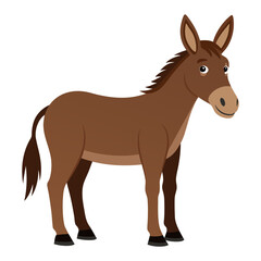 Obraz premium Illustration of a brown mule vector image download for graphic design projects and artwork uses