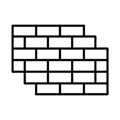 3d illustration of layered line art illustration of a brick wall pattern