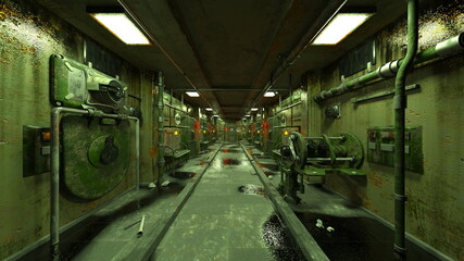 作業通路　3DCGレンダリング