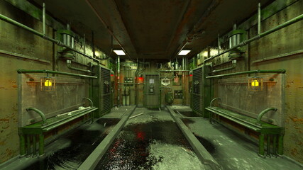 作業通路　3DCGレンダリング