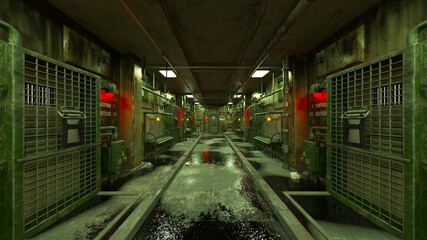 作業通路　3DCGレンダリング