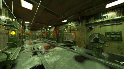 作業通路　3DCGレンダリング