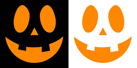 Evil faces Halloween png set. Spooky faces icons. Cutting stencils and templates for Halloween,...