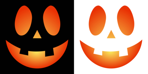 Face design for festive pumpkins. halloween smiley faces. Jack O Lantern Face Halloween Pumpkin Icon Collection. Simple Creepy Horror. Scary Monster Faces Set. Set of Halloween scary pumpkins cut.